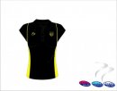 Lincolnshire Hockey Umpires Style Women's Black Yellow Polo Shirt